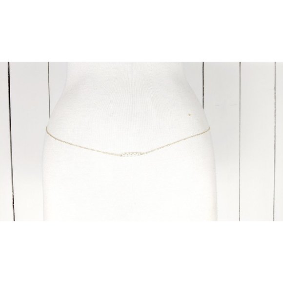 Lightweight dainty gold metal beaded chain link belly chain belt
